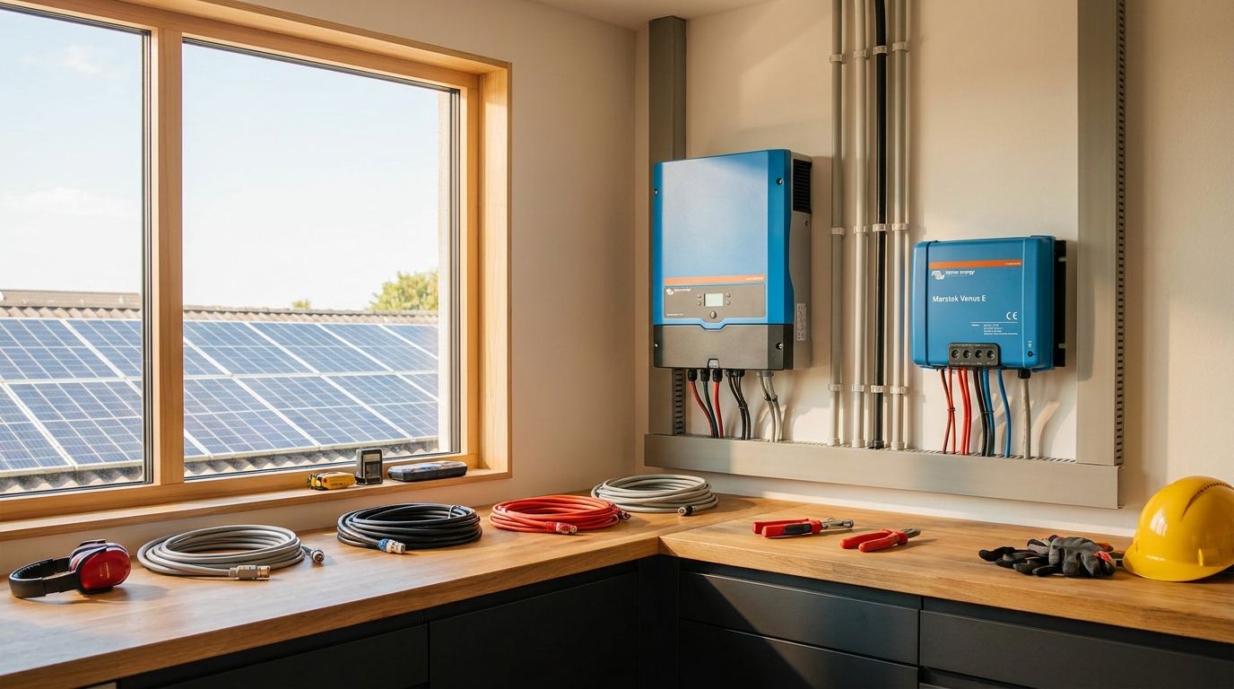 Zonnepanelen aansluiten op marstek venus e